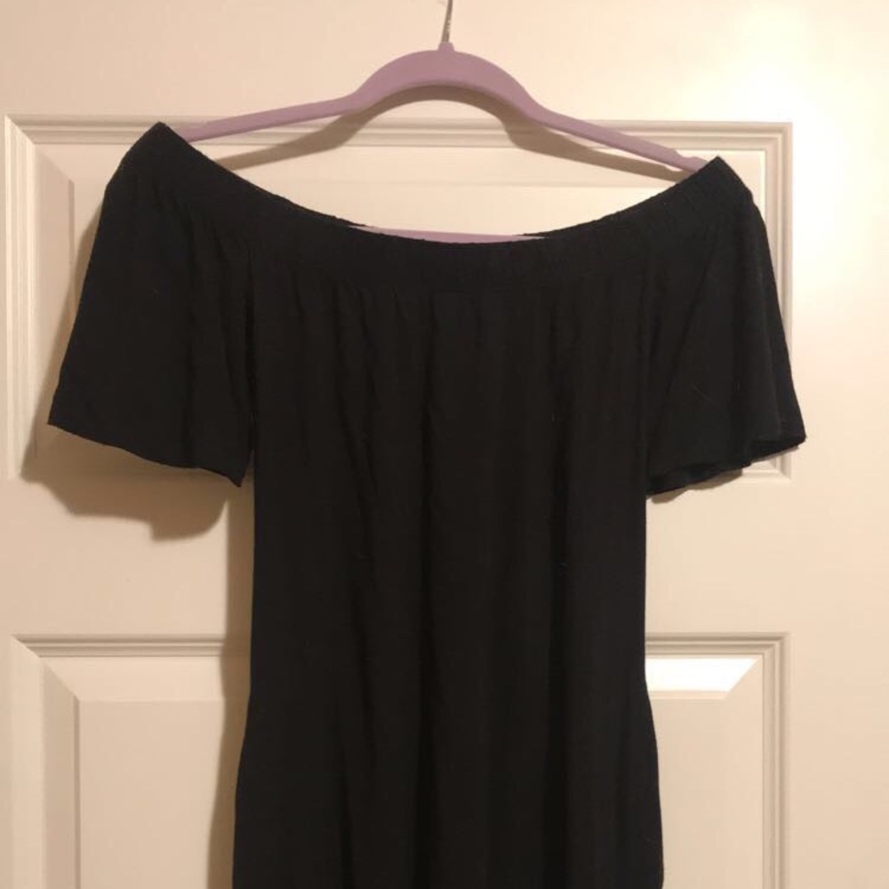 Black off the shoulder dress